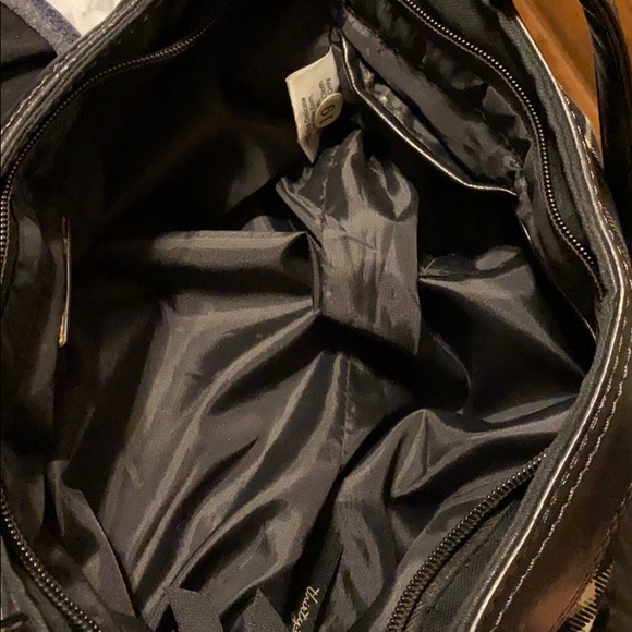 Thirty-One Skirted Purse in Black and White Plaid - Picture 2 of 5